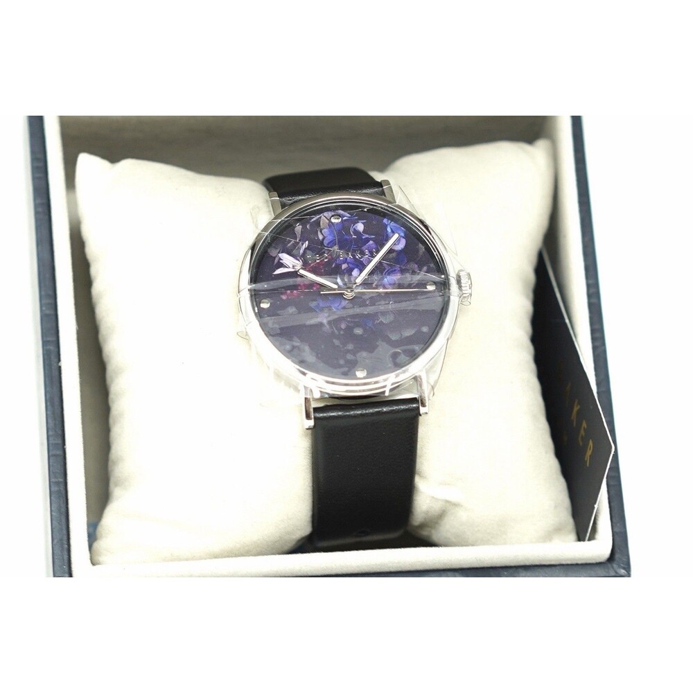 TedBakerLondon Women's FloralDial Watch with BlackLeather Strap Brand New in Box